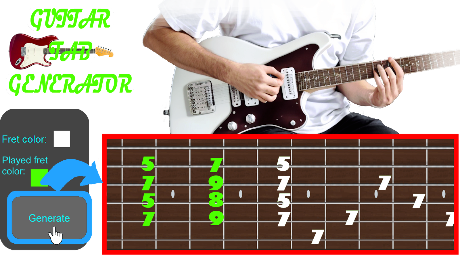 Guitar Tab Generator project demo image